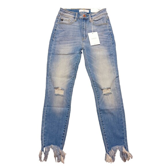 Kancan High Rise Ankle Skinny Women's Distressed Jeans Size 9/28 - Picture 2 of 9